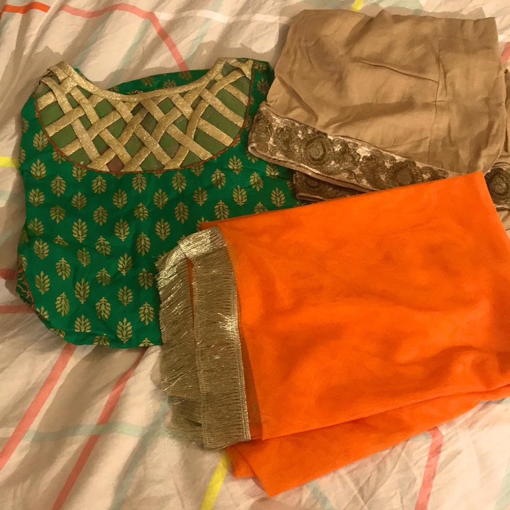Zahra Ahmad shalwar kameez suit block print new size L pakistan india